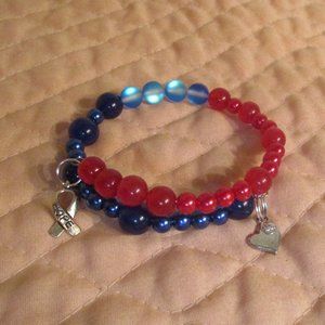 Awareness Bracelets Handmade By candyjewelshop In The IPF Color Blue💙💙